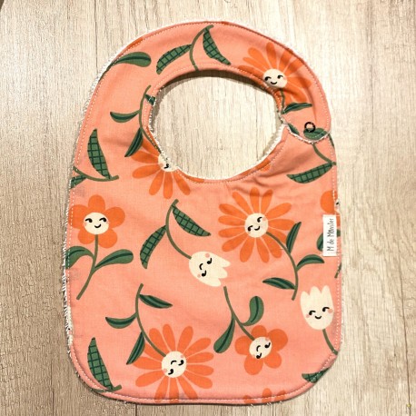 Babero Flores Salmón